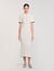 Knitted maxi dress with polo neck