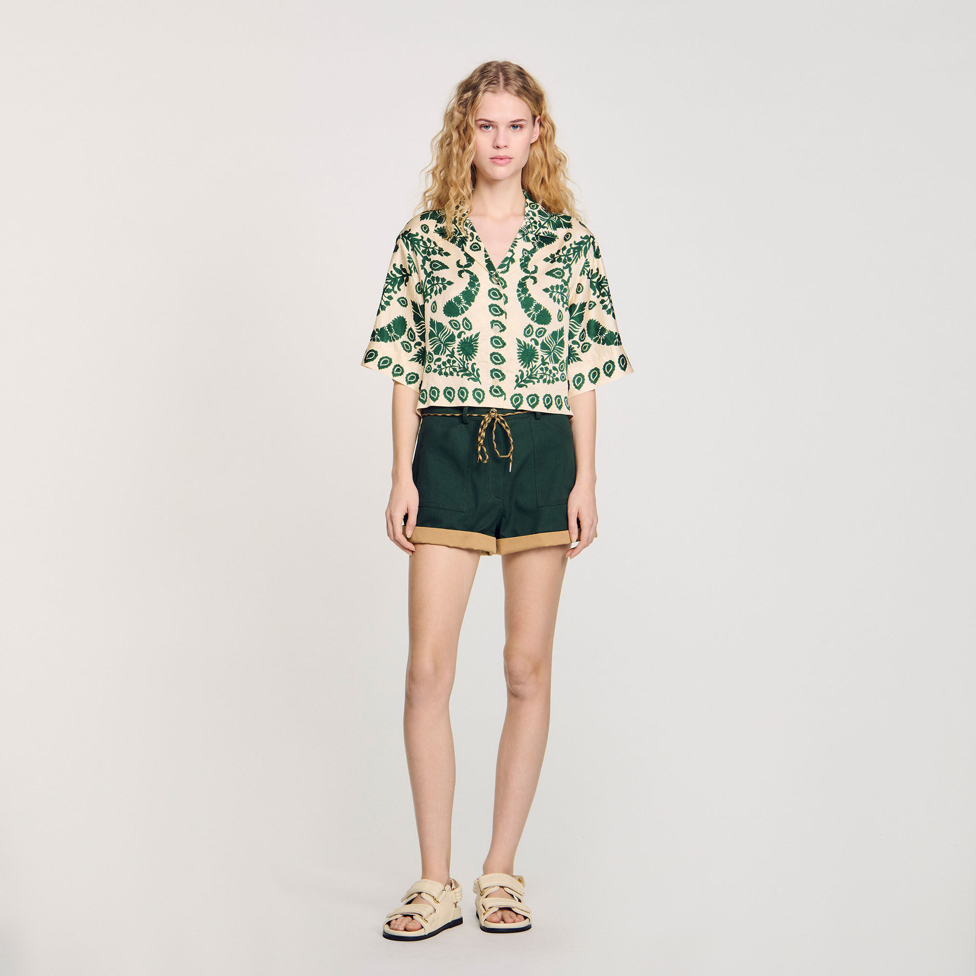 Floral motif shirt