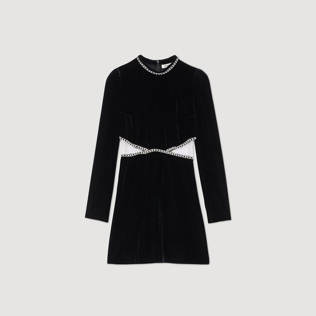 Short velvet dress