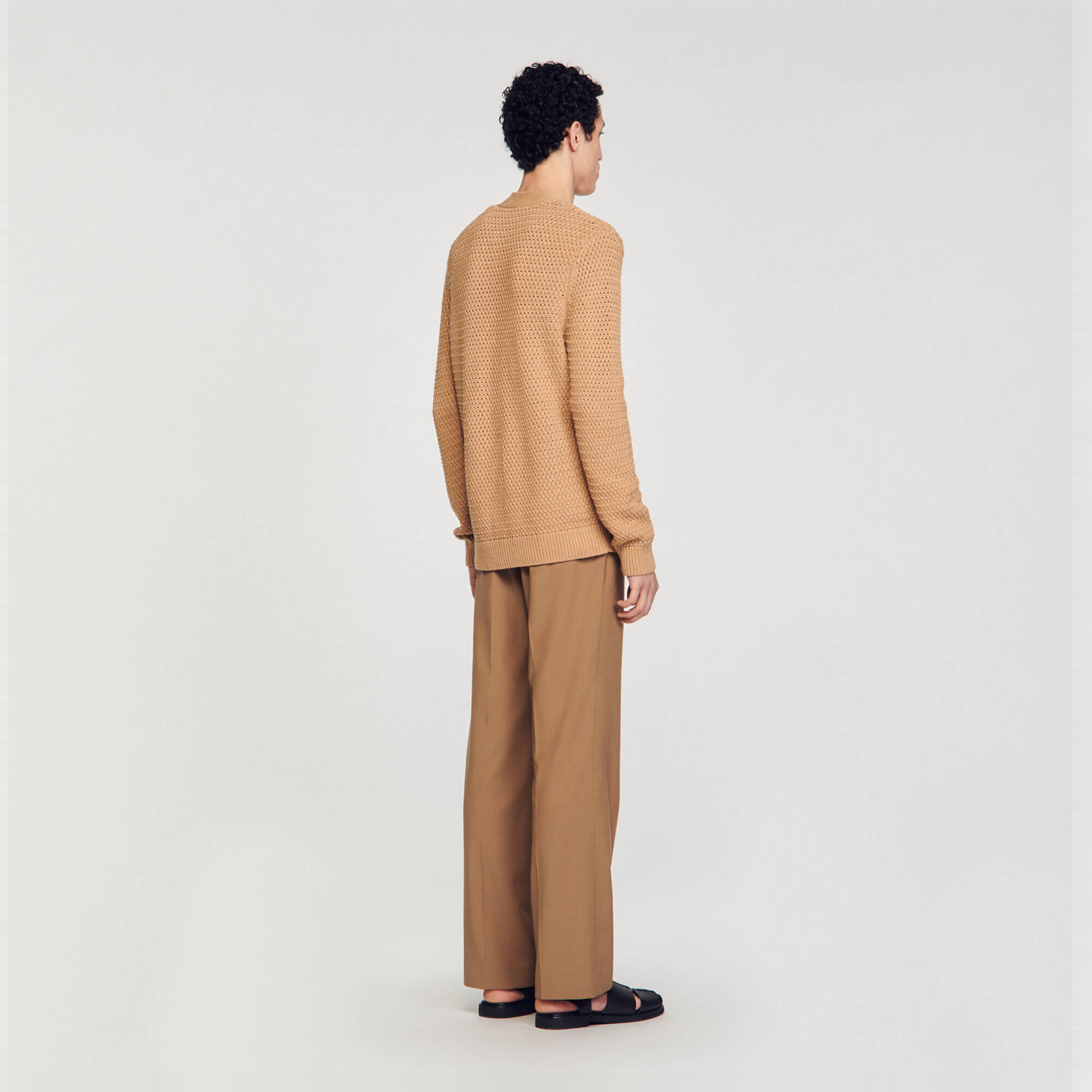 Openwork knit cardigan