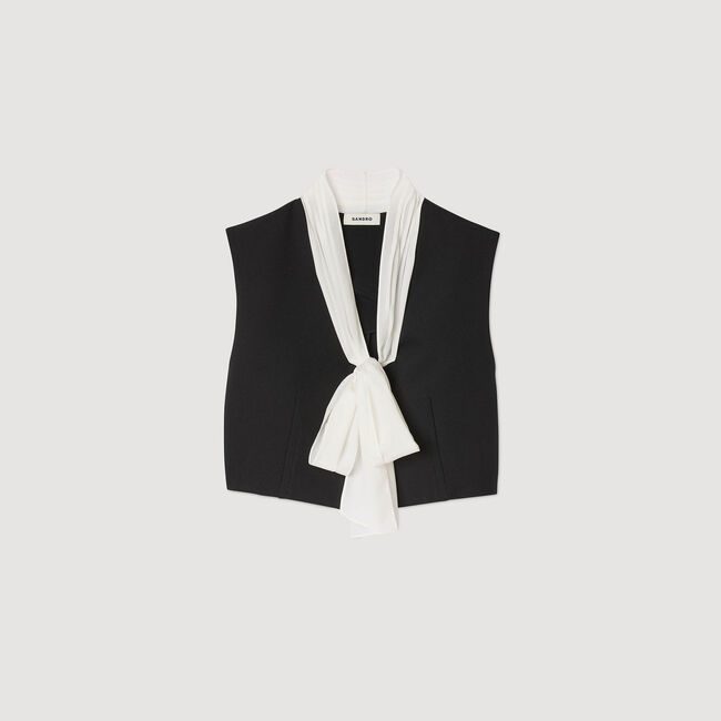 Bow neck crop top