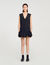 Short tailored dress with ruffle