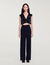 Wide-leg satin side stripe trousers
