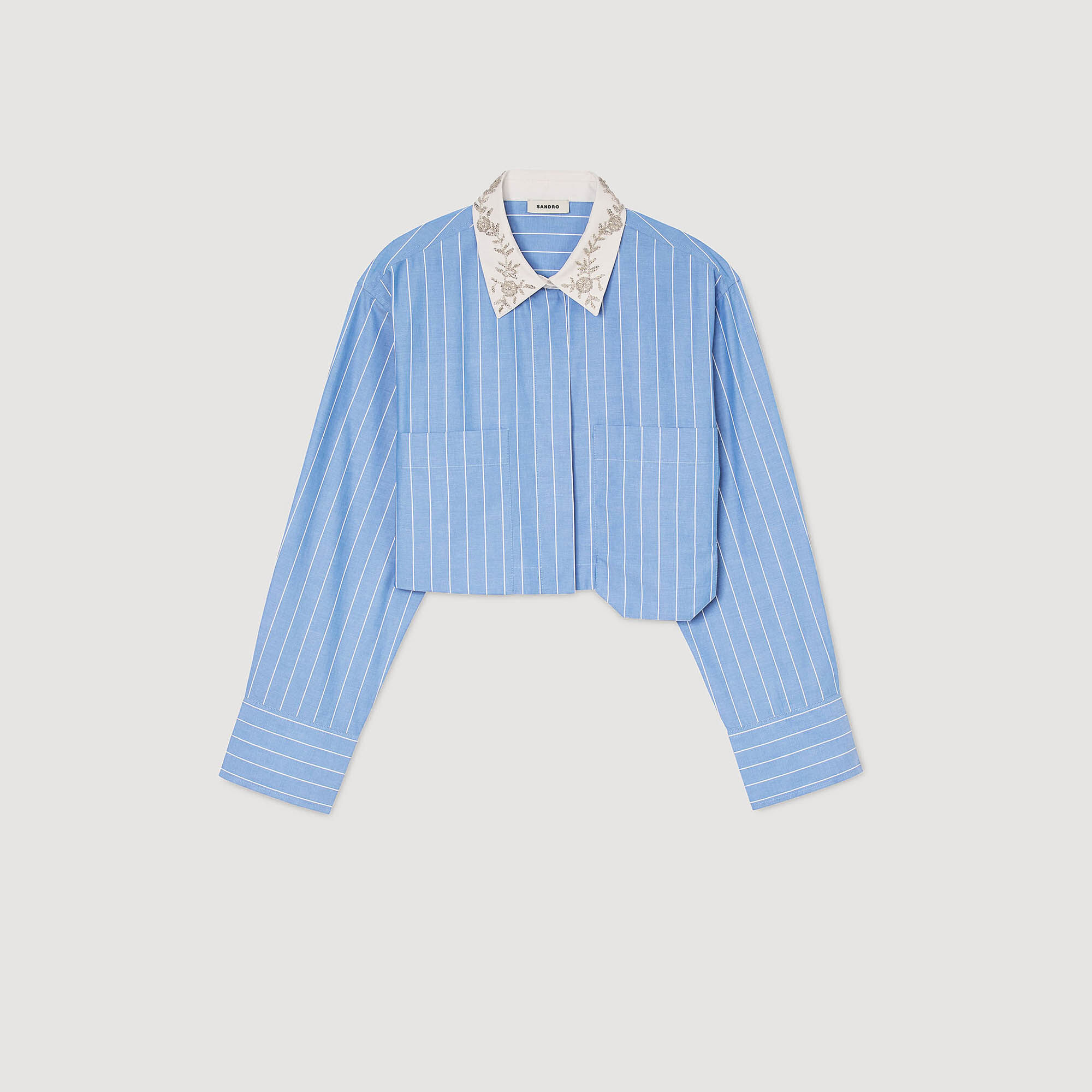 Striped cropped shirt