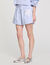 Striped shorts with flower detail