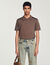 Knitted polo shirt with zip collar