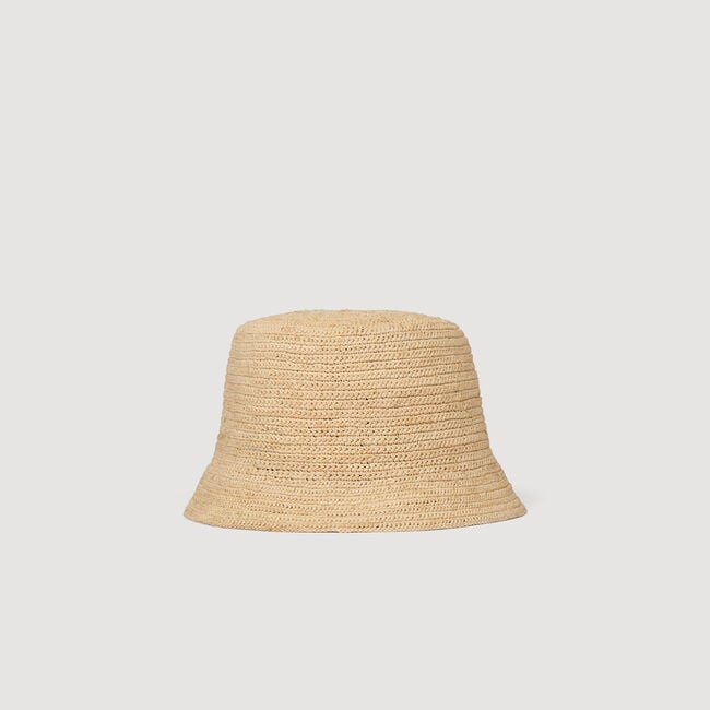Crochet raffia bucket hat