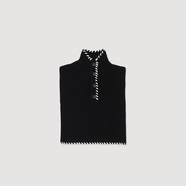 Knit collar snood