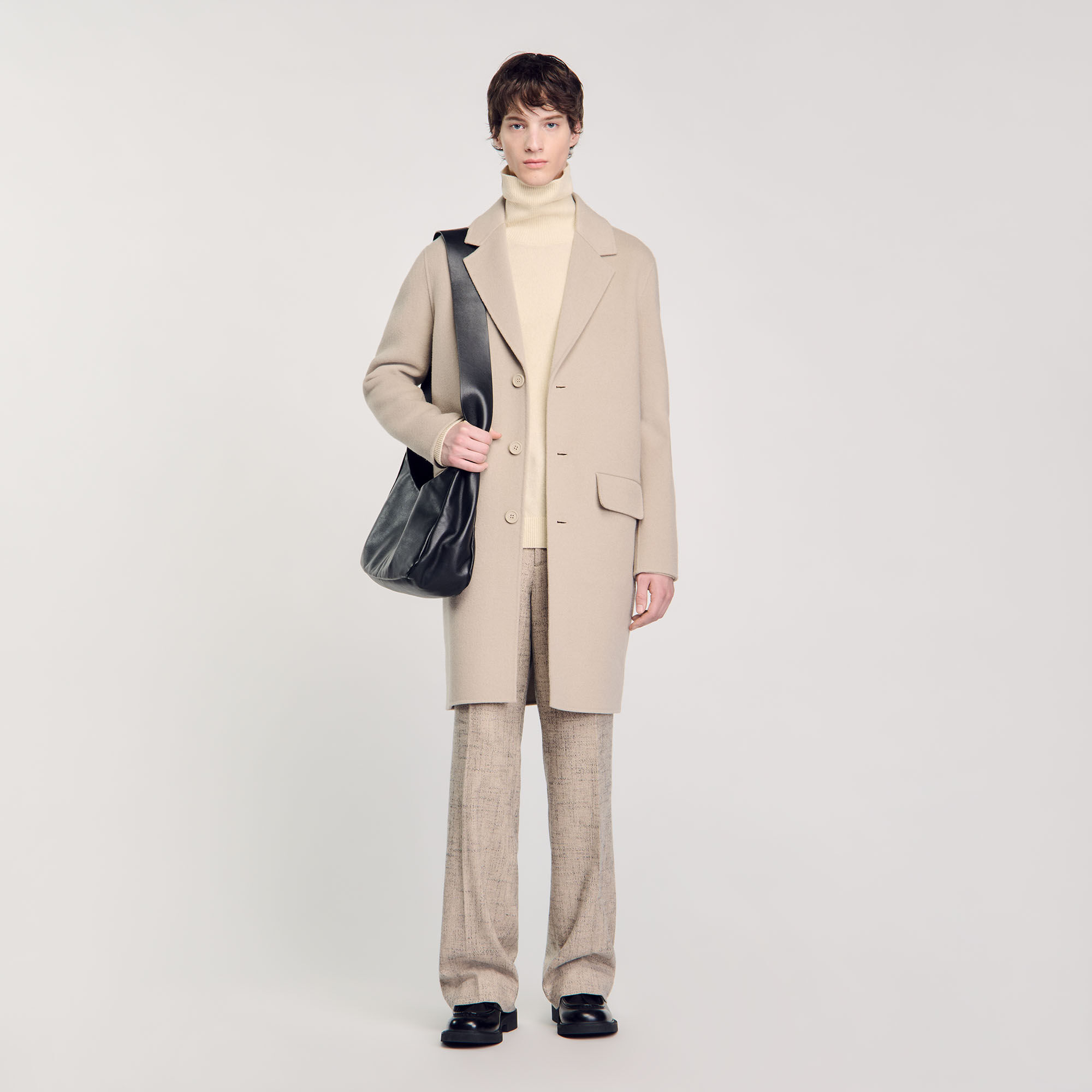 Sandro beige coat discount