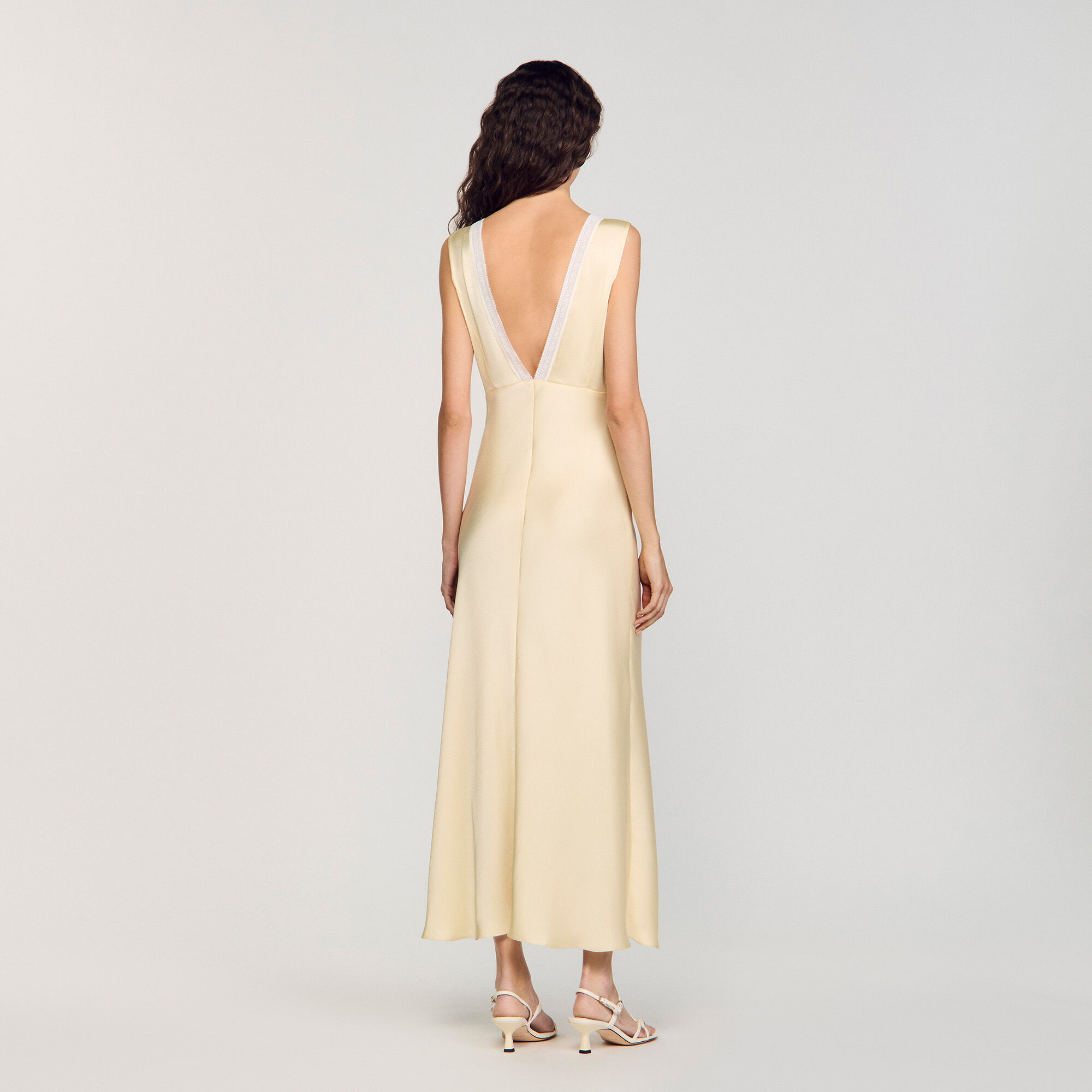 Satin-effect maxi dress