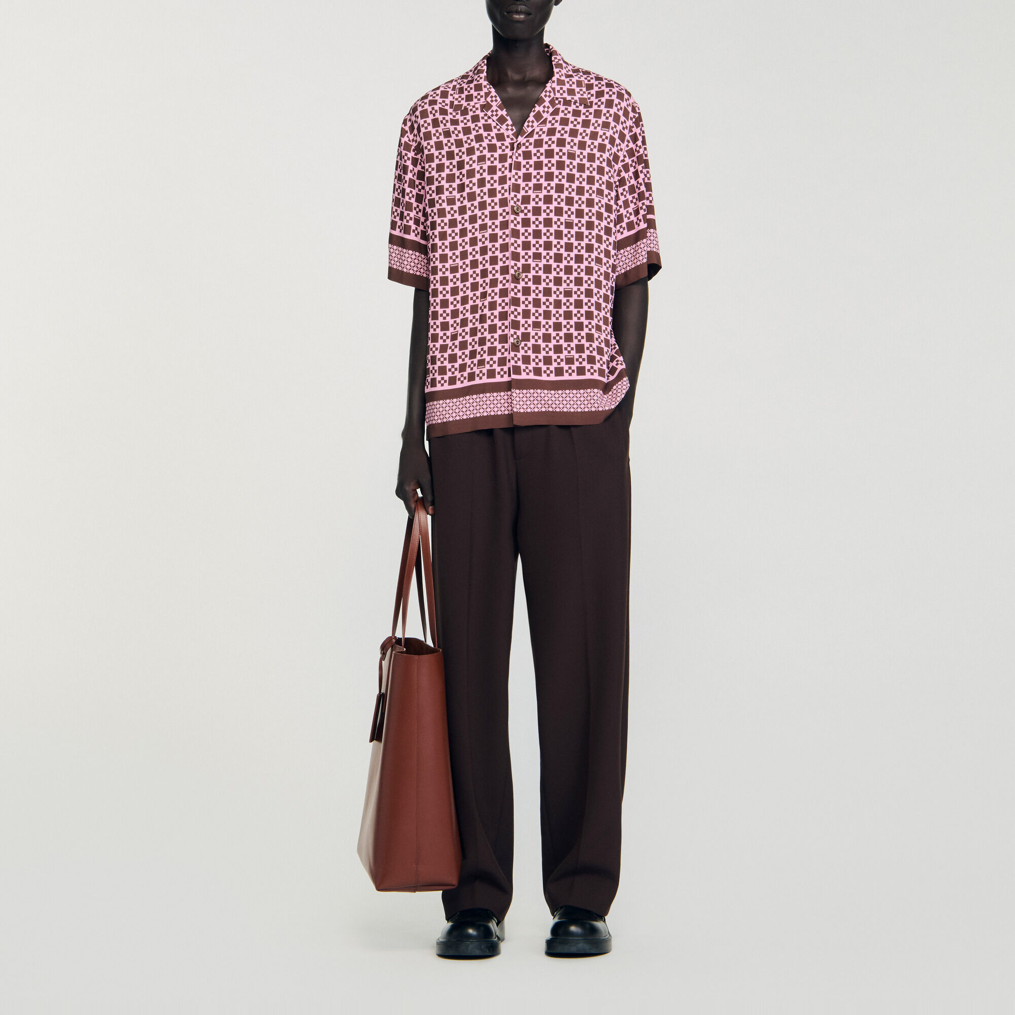Square Cross motif flowing blouse - Men | Sandro