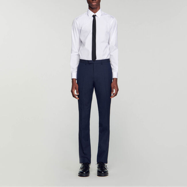 Wool suit trousers