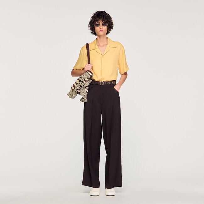 Loose-fit shark collar shirt - Men | Sandro