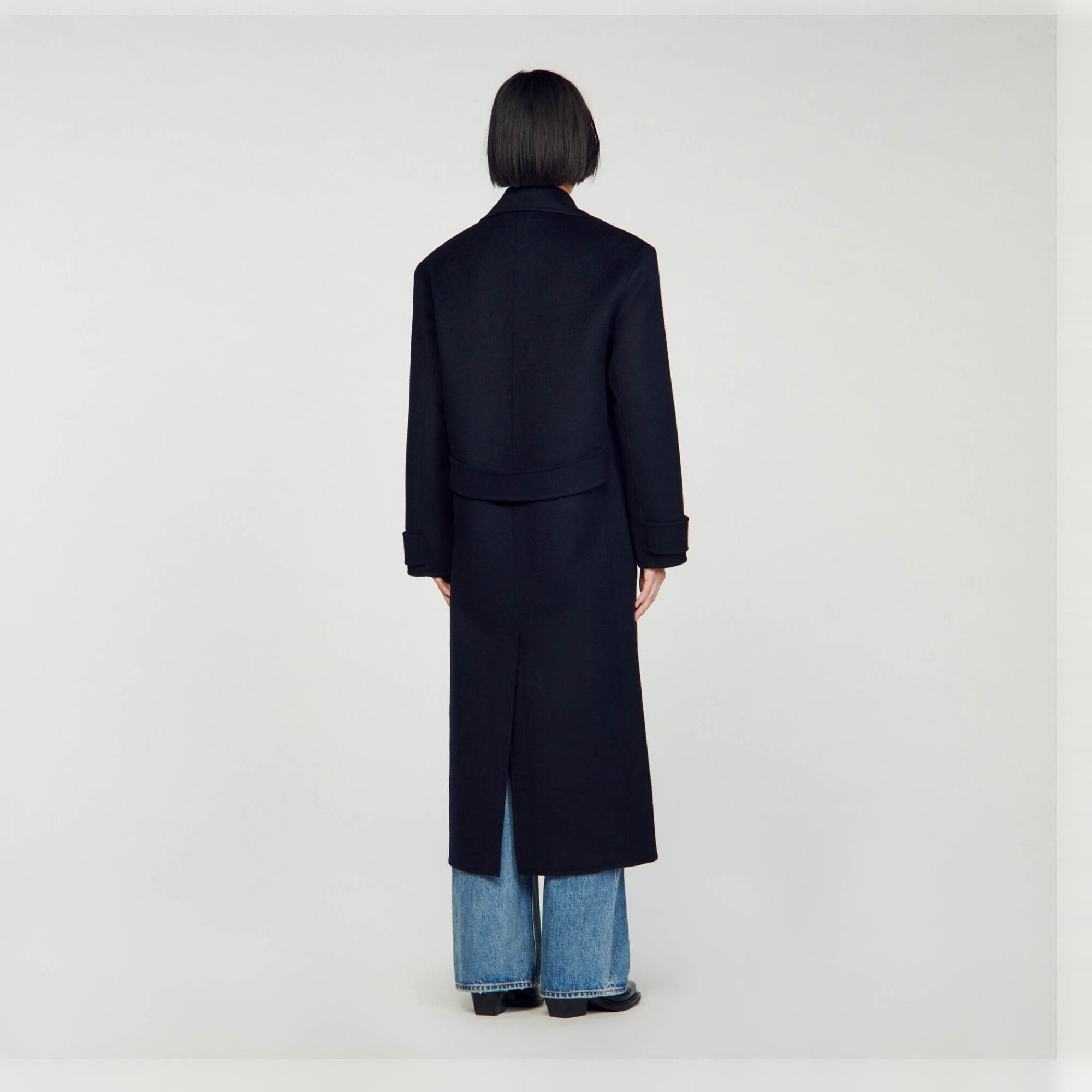 Long double-breasted coat