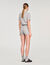 Diamond-pattern knit shorts