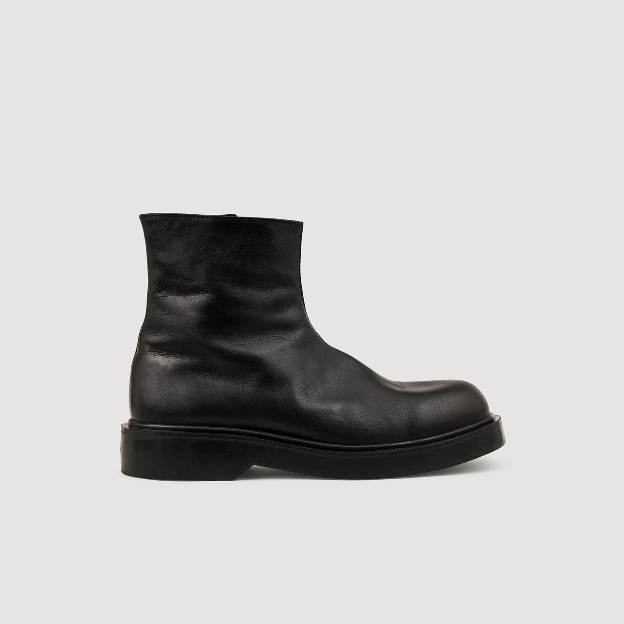 Leather ankle boots