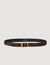 Pony effect leather belt