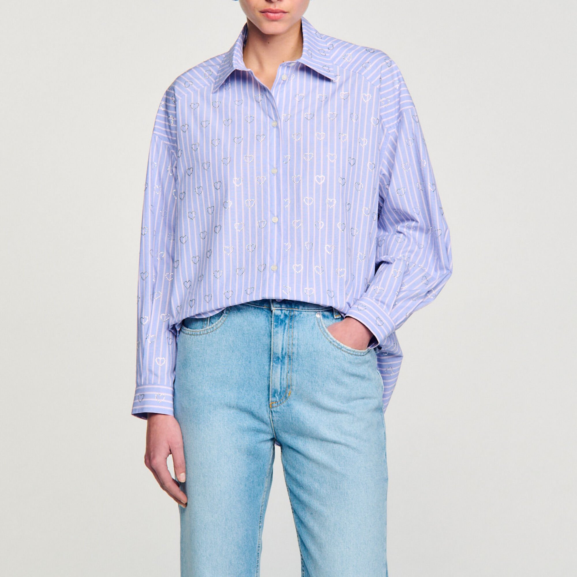 Rhinestone heart shirt