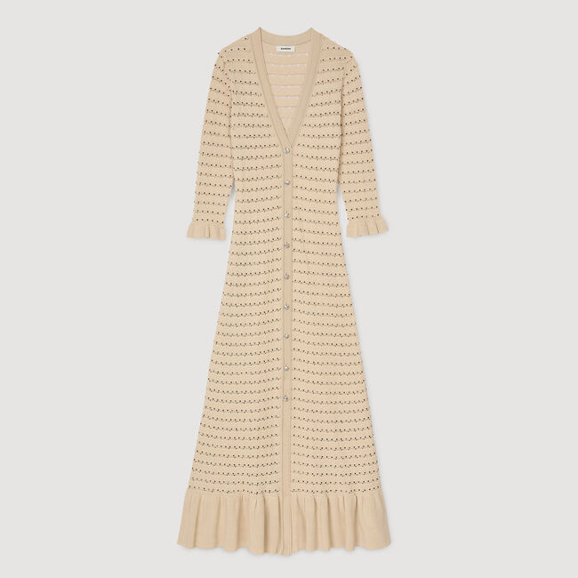 Rhinestone knit maxi dress