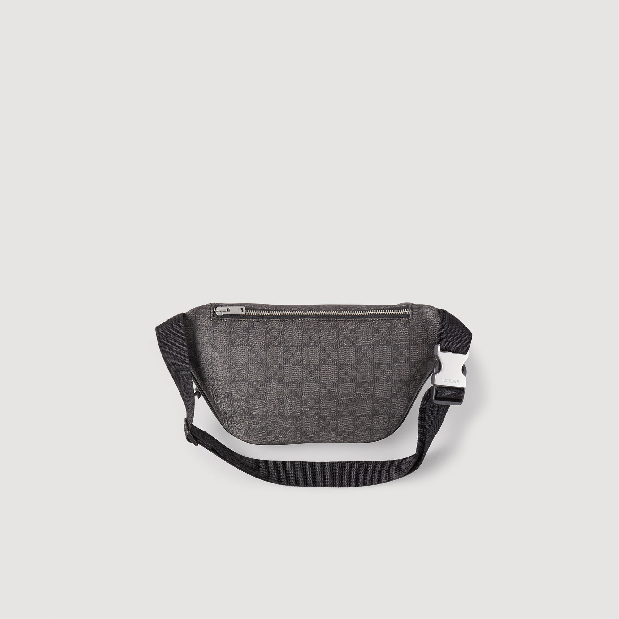 Square Cross coated canvas belt bag