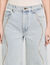Jeans with rhinestone stripes