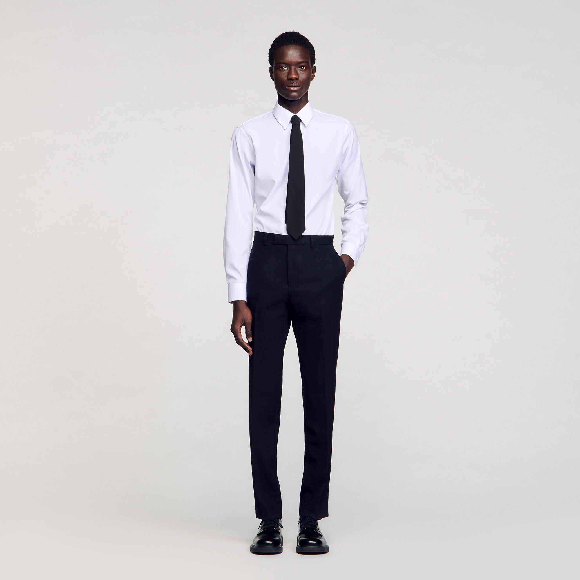 Wool suit trousers