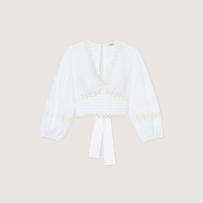Poplin crop top
