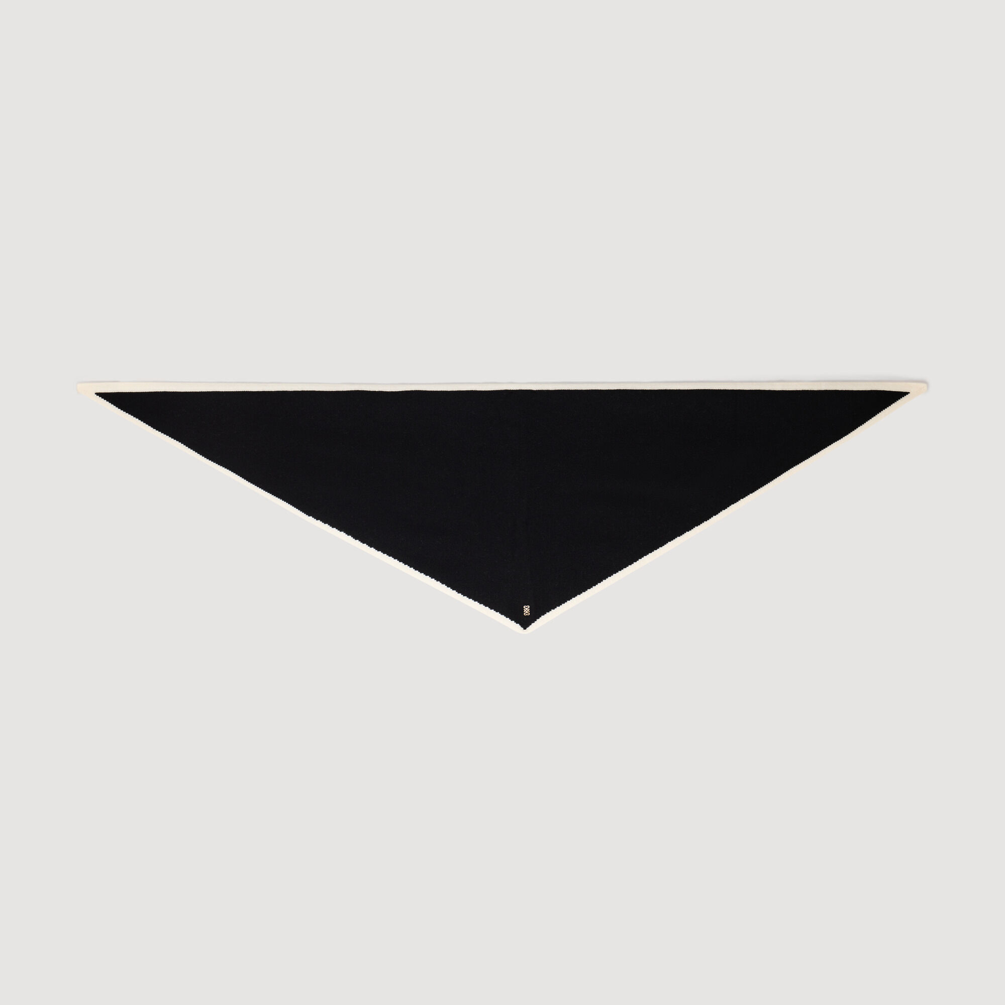 Two-tone wool triangle scarf
