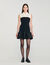Short two-tone ruffled dress