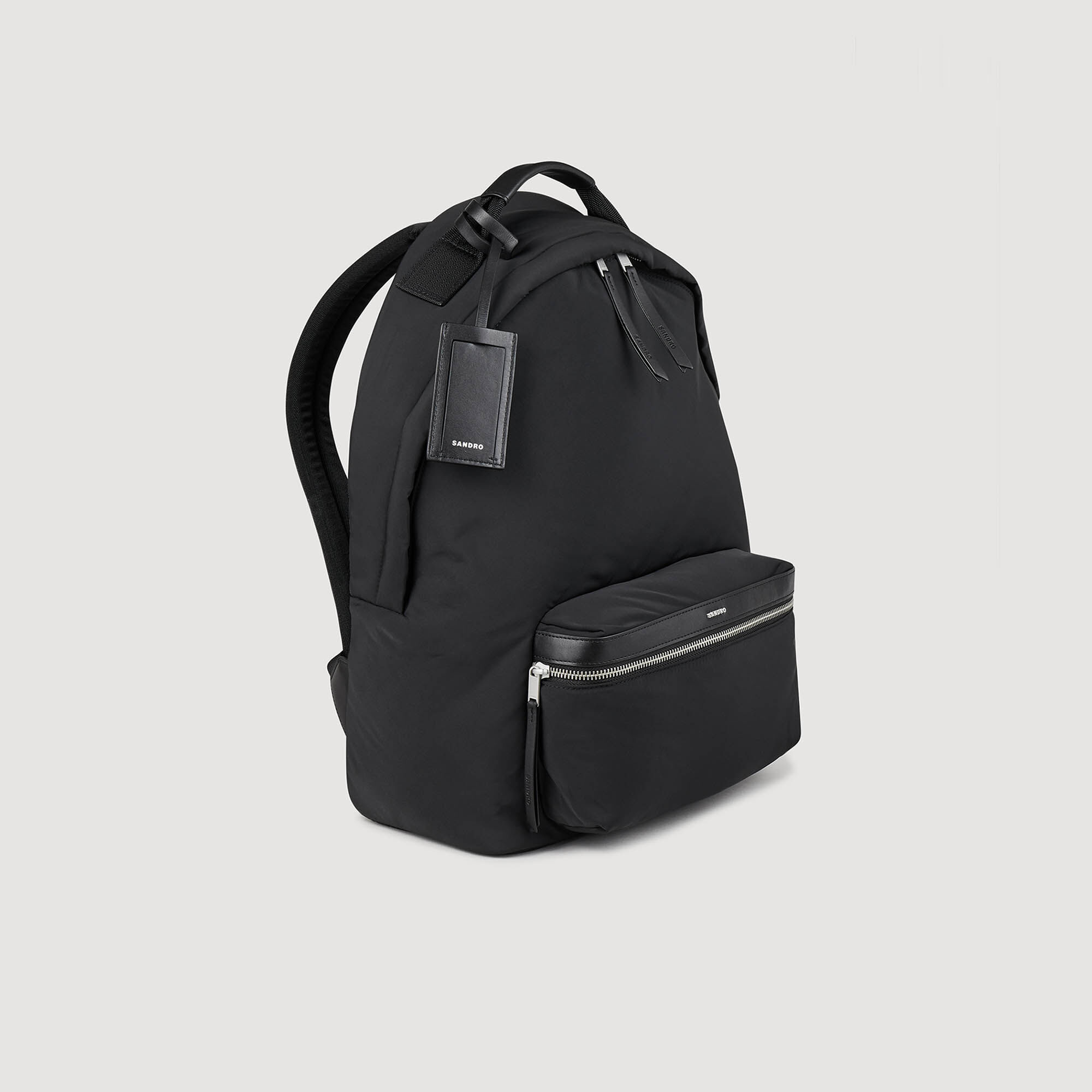 Canvas and leather backpack