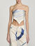 Striped silk scarf