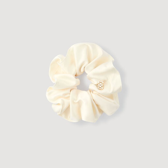 Plain satin-effect scrunchie