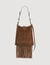 Leather and suede fringe bag