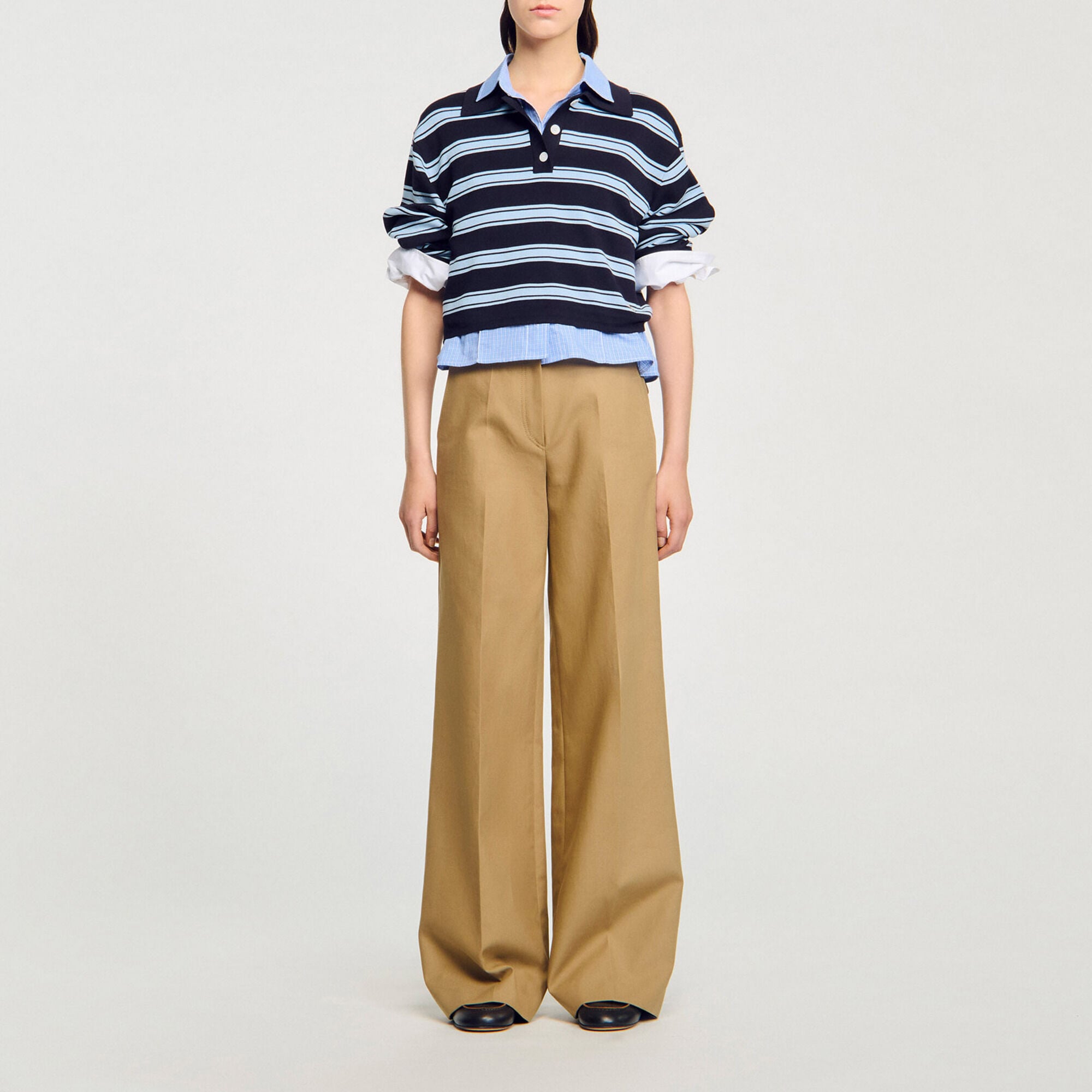 Striped polo jumper - Women | Sandro