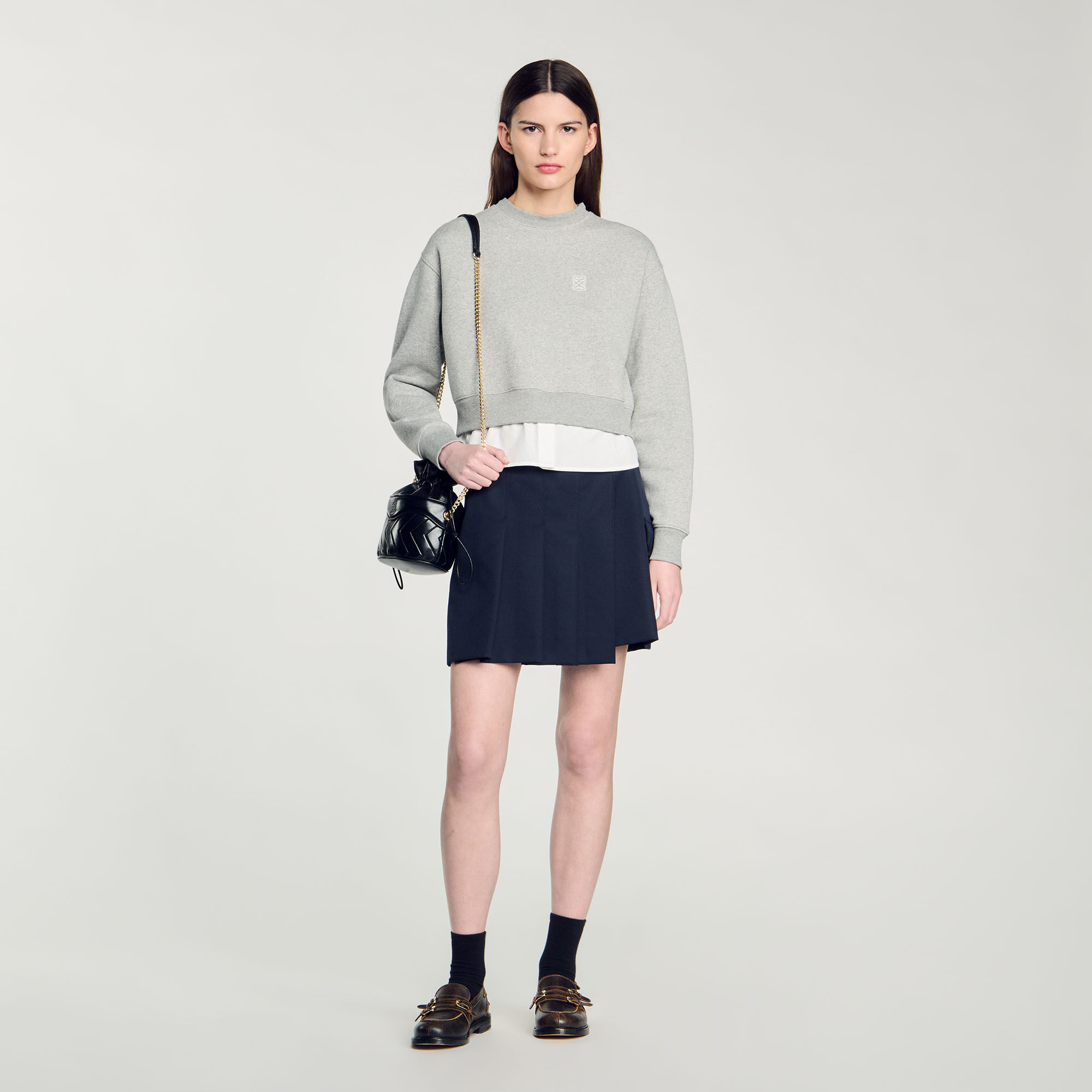 Sandro quilted effect cardigan top