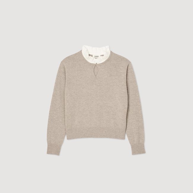 Ruffled wool and cashmere jumper