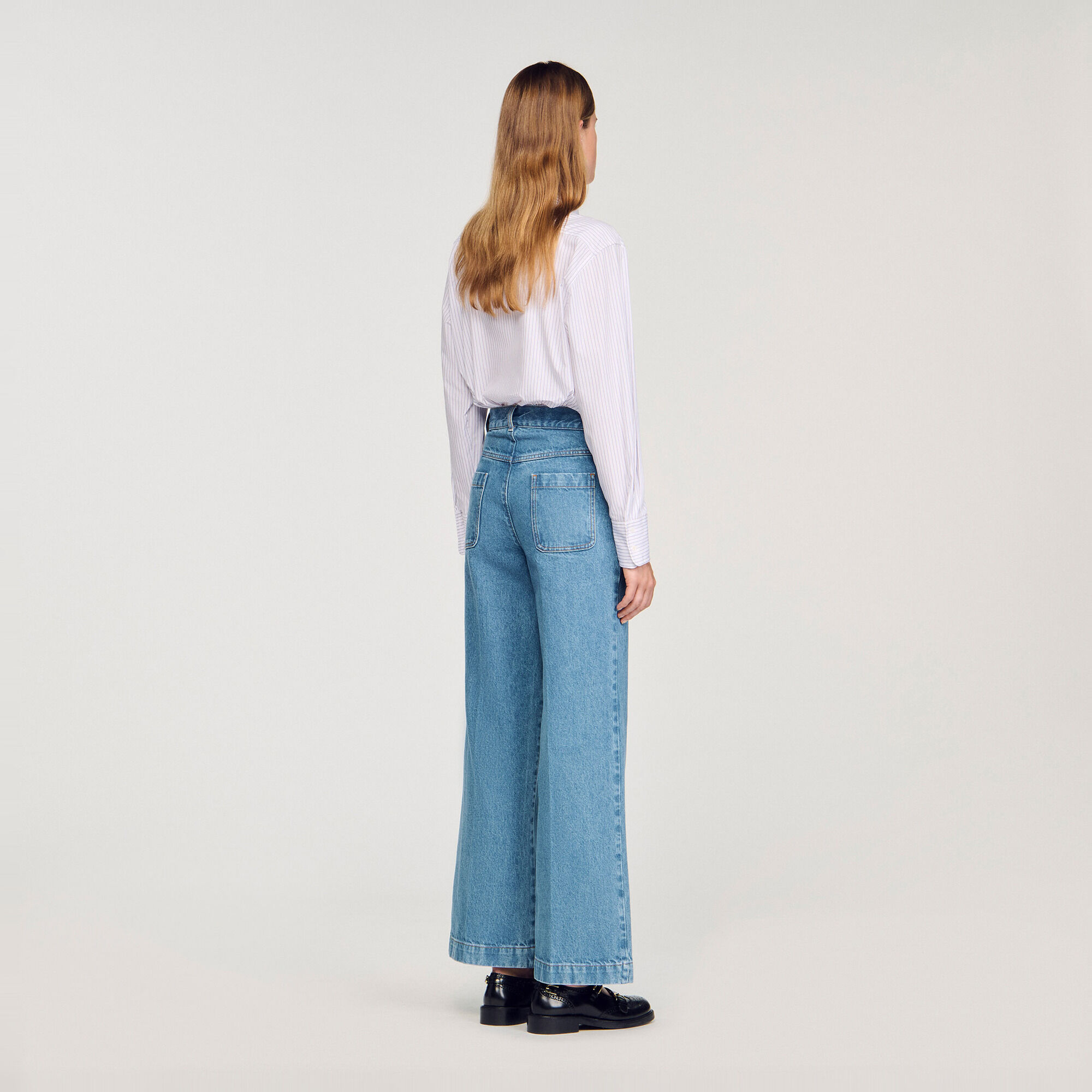 Wide-leg high-rise jeans - Women | Sandro