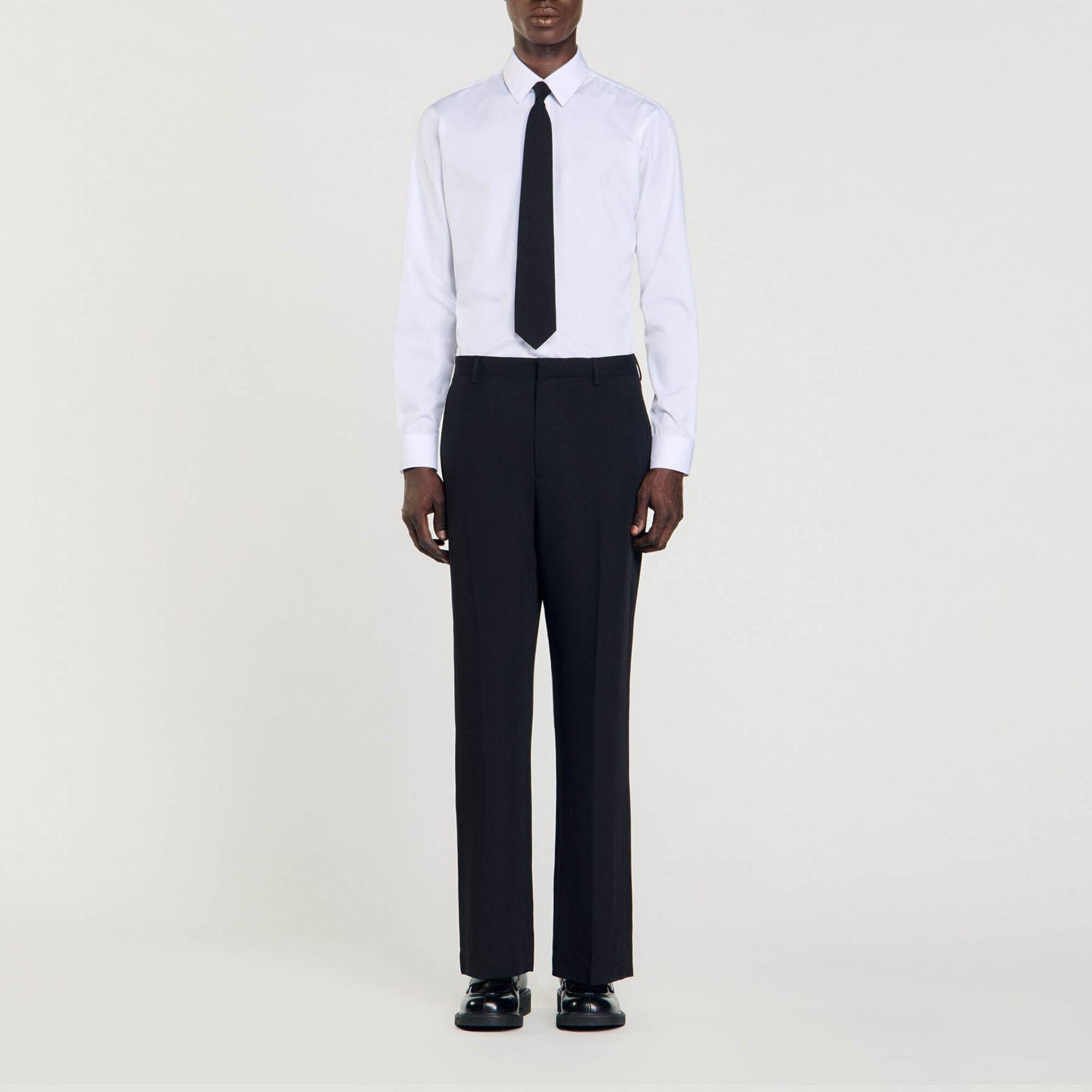 Wool suit trousers