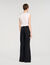 Satin stripe suit trousers