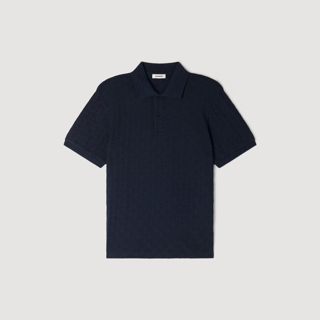 Square Cross jacquard polo shirt