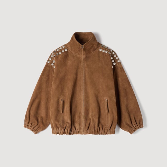 Studded suede jacket