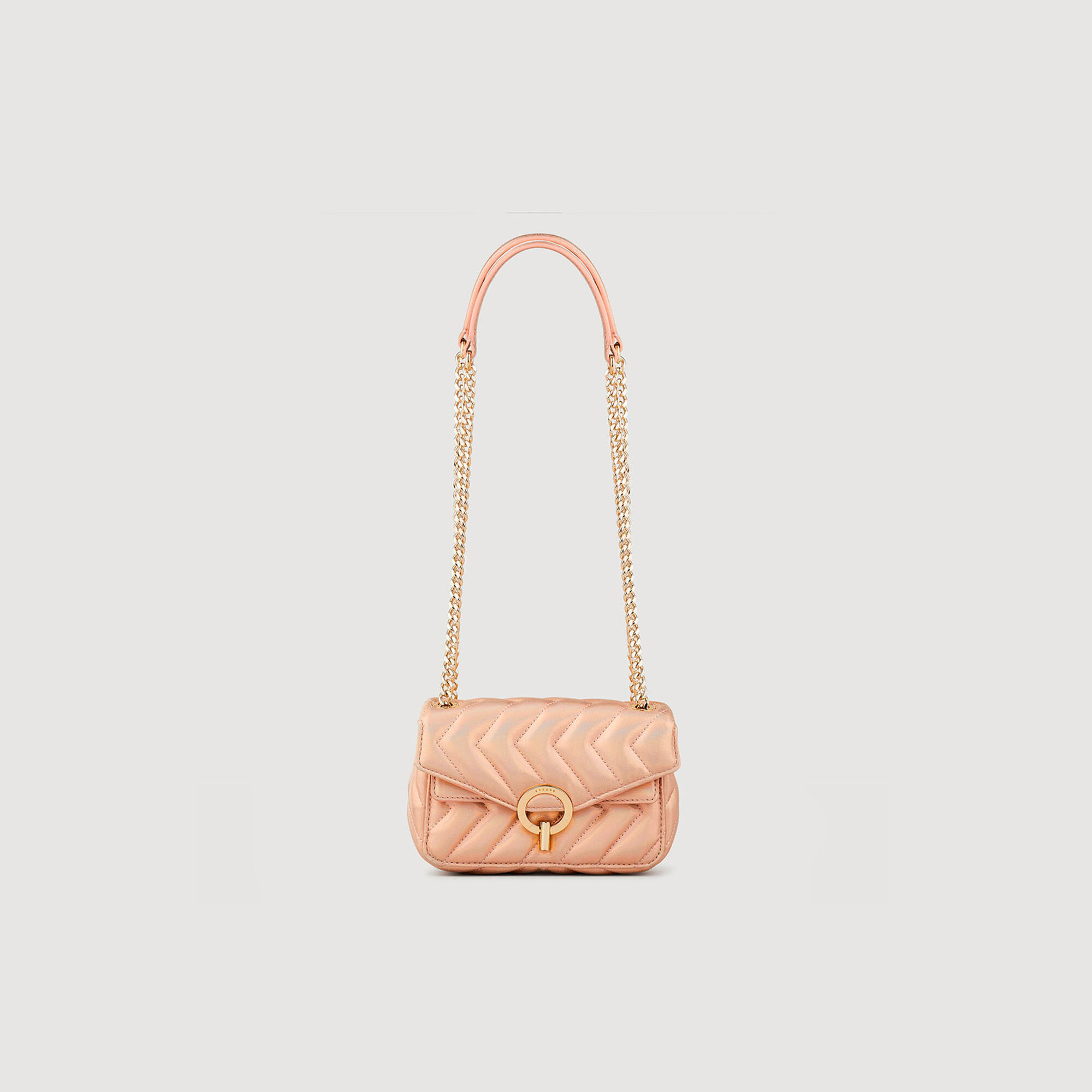 Quilted iridescent leather mini YZA bag