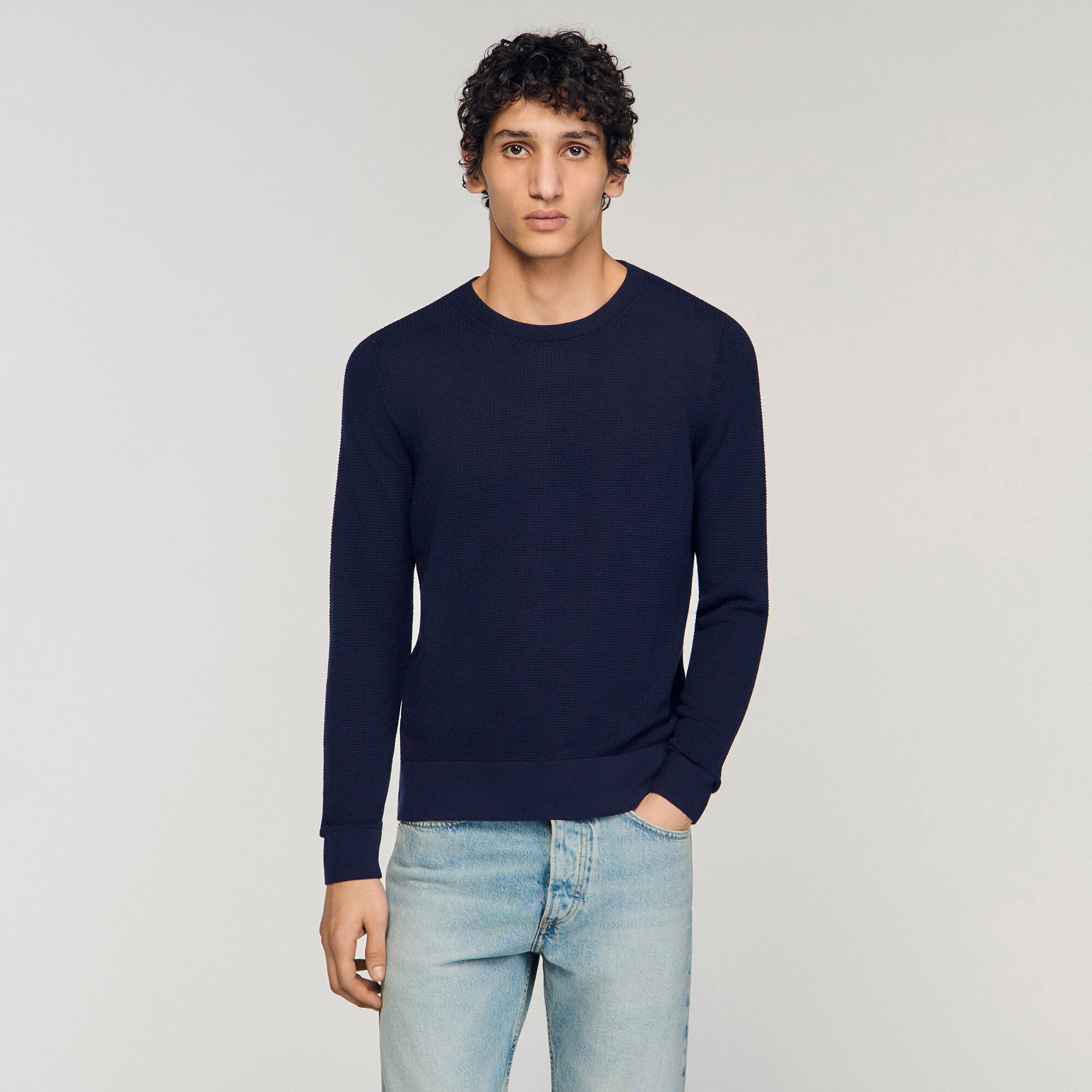 Textured knit jumper