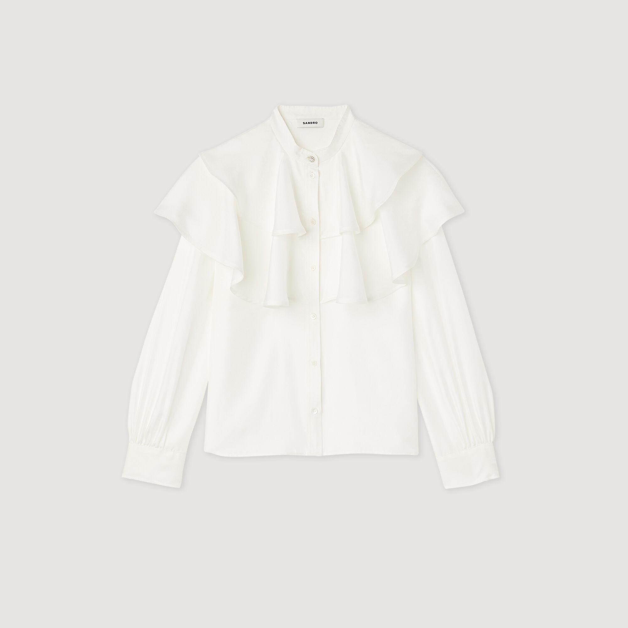 Silk ruffled shirt