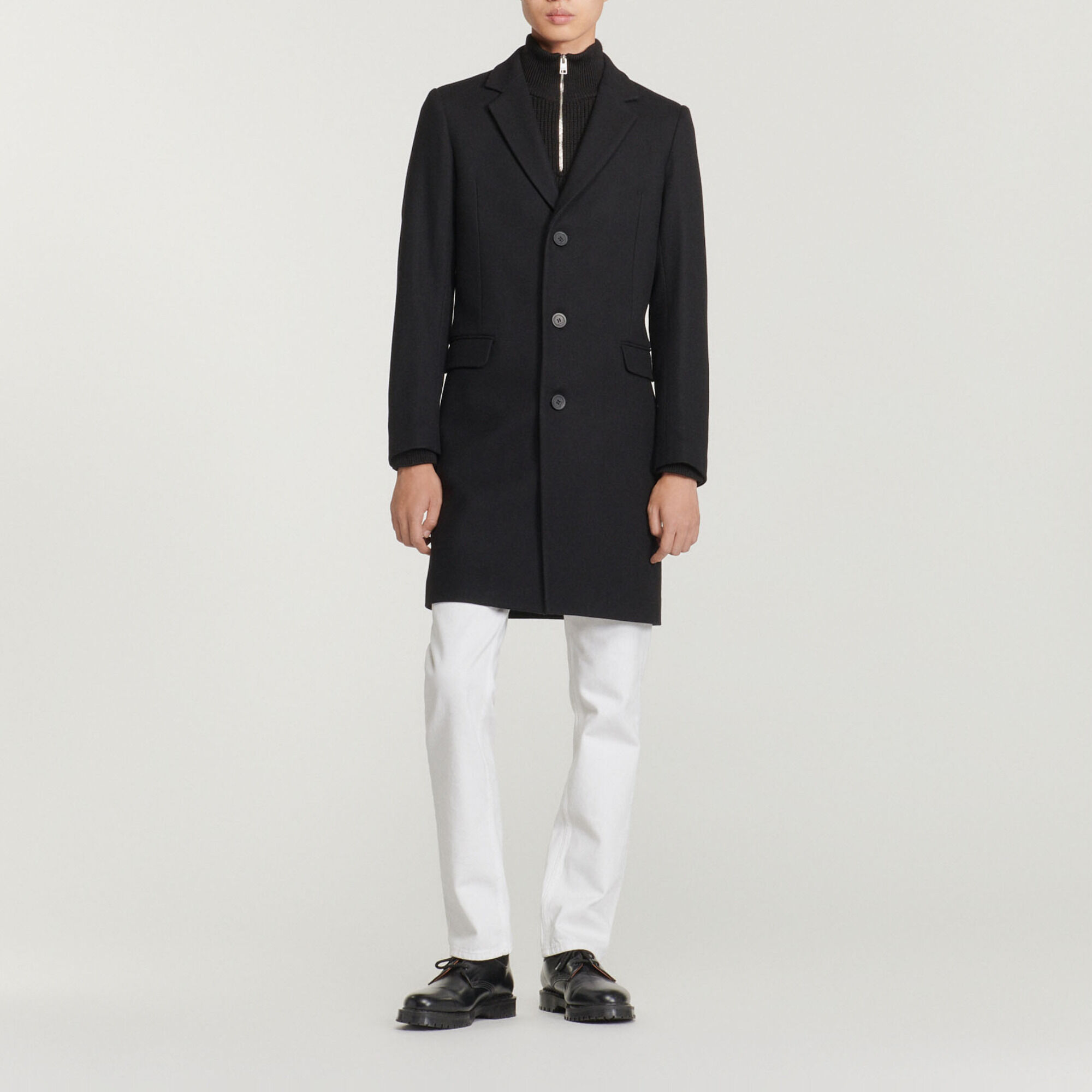 Wool and cashmere coat - Men | Sandro