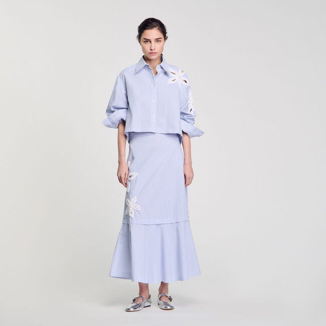 Long striped skirt