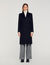 Long coat with satin lapels