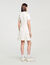 Short knit dress with polo neck