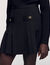 Short skirt with stitched pleats