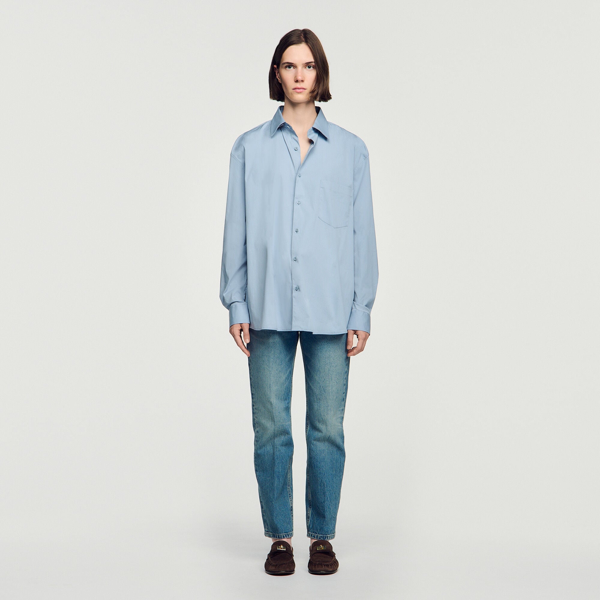 Oversized cotton shirt - Mixte | Sandro